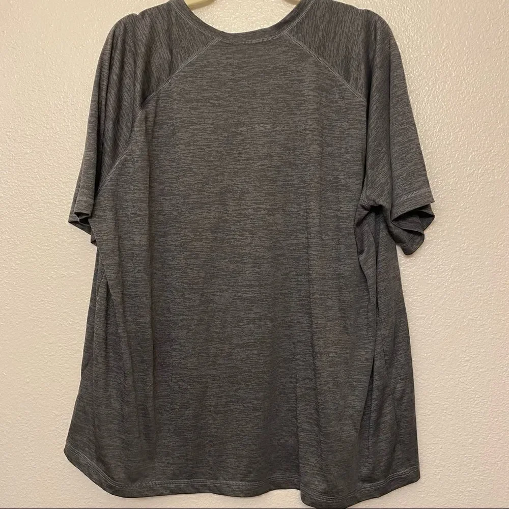 Portland Trail Blazers basketball gray mens crew neck T shirt -2XL